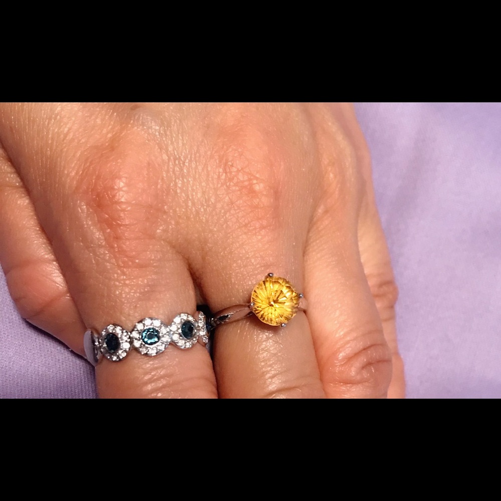 Citrine silver ring
